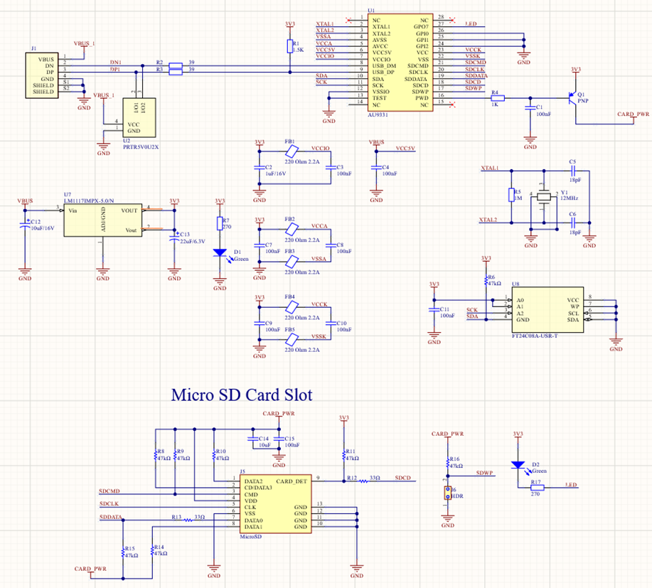 Usb Sd Card Reader Schematic